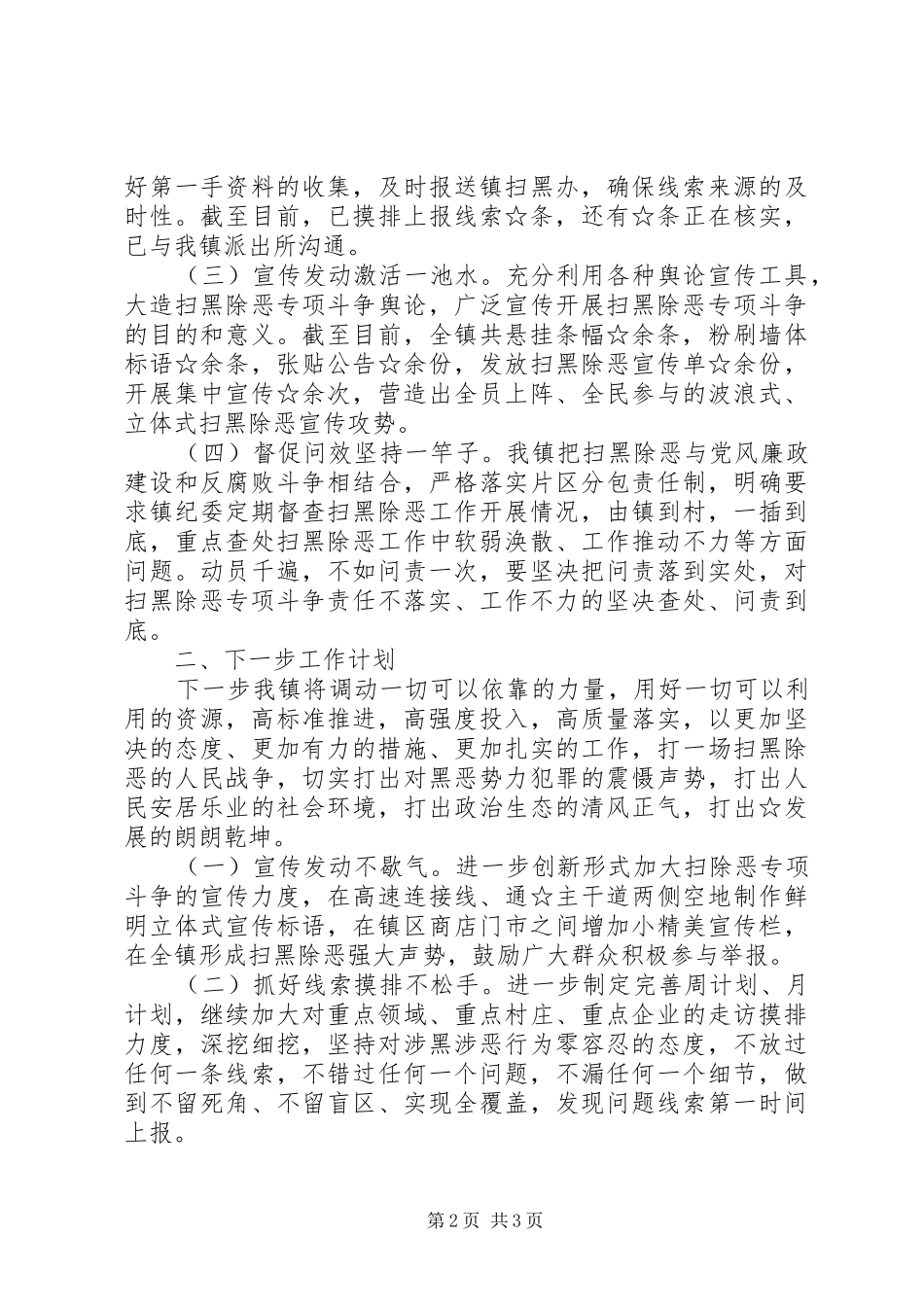 2024年扫黑除恶专项斗争工作汇报_第2页