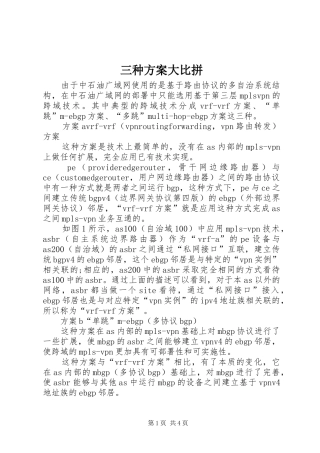 2024年三种方案大比拼
