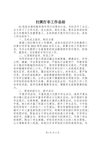 2024年扫黄打非工作总结