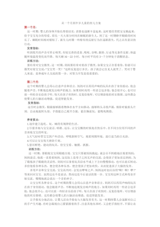 半岁之前的育儿方案