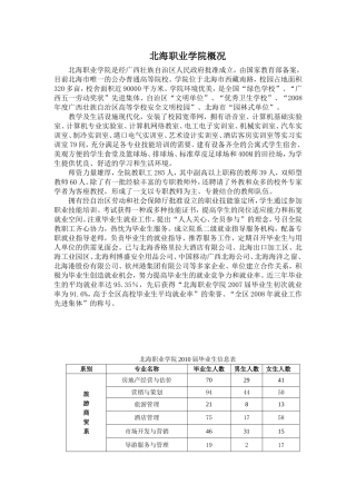 北海职业学院概况