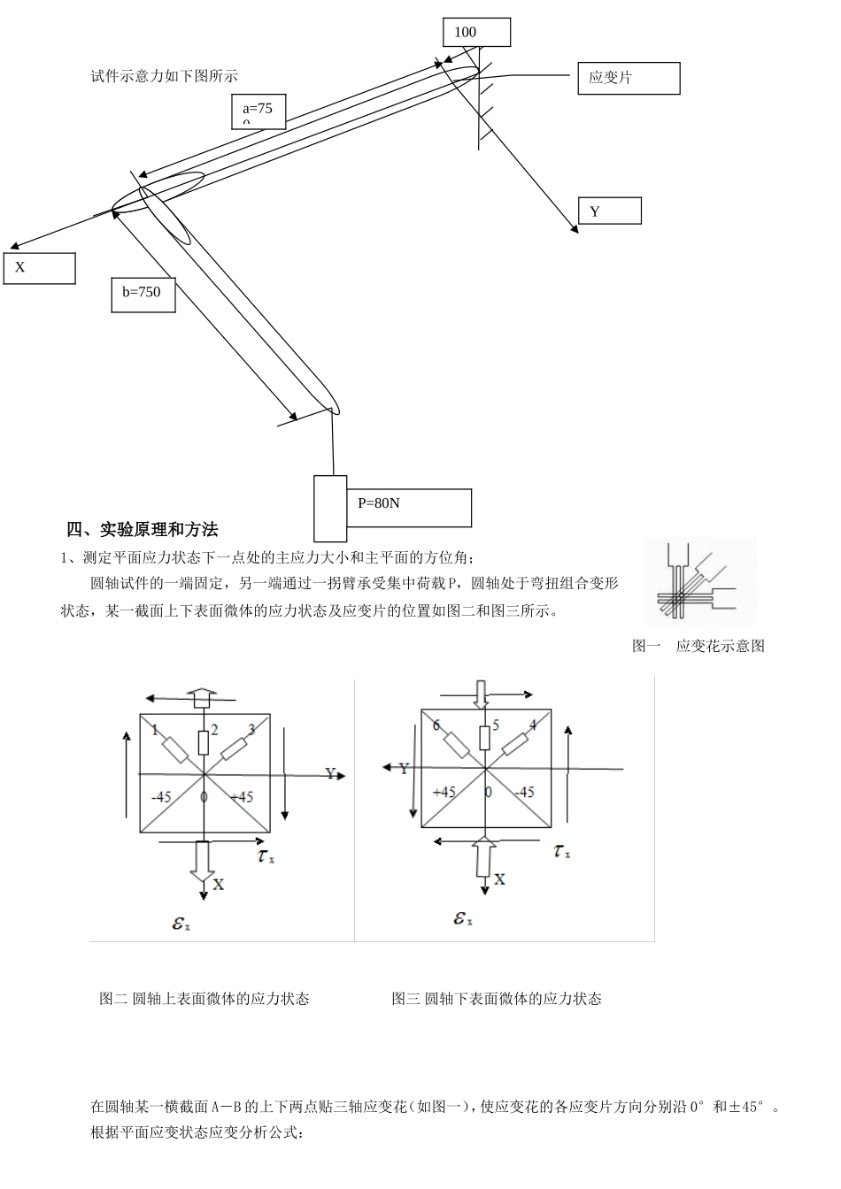 北航材料力学实验报告-弯扭组合实验_第2页