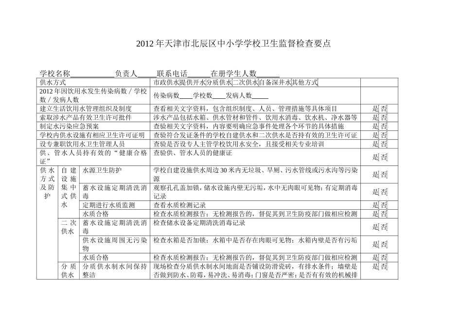 北辰区学校生活饮用水卫生监督1_第3页