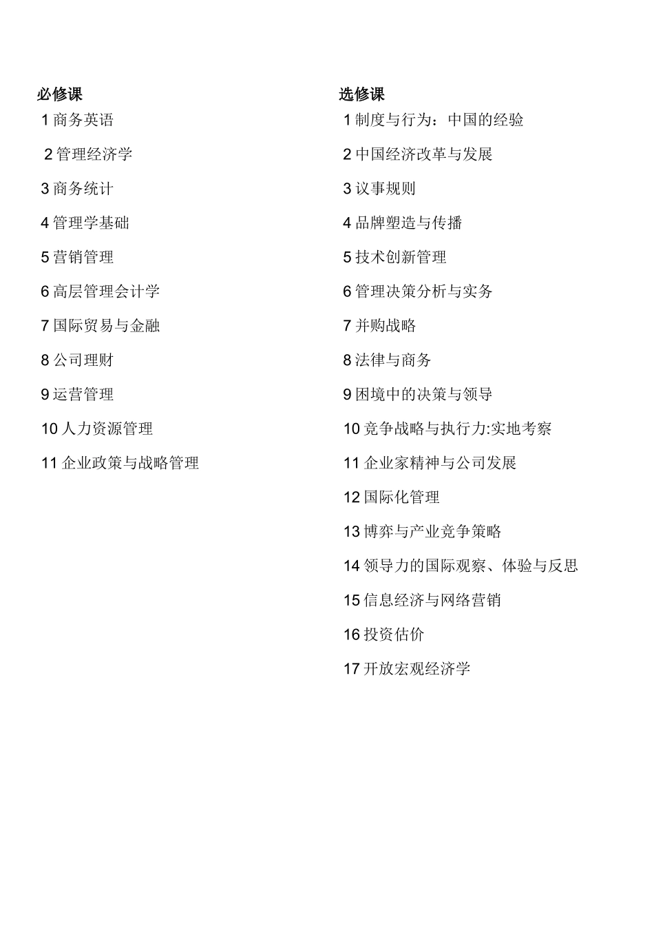 北大EMBA课程设置_第2页