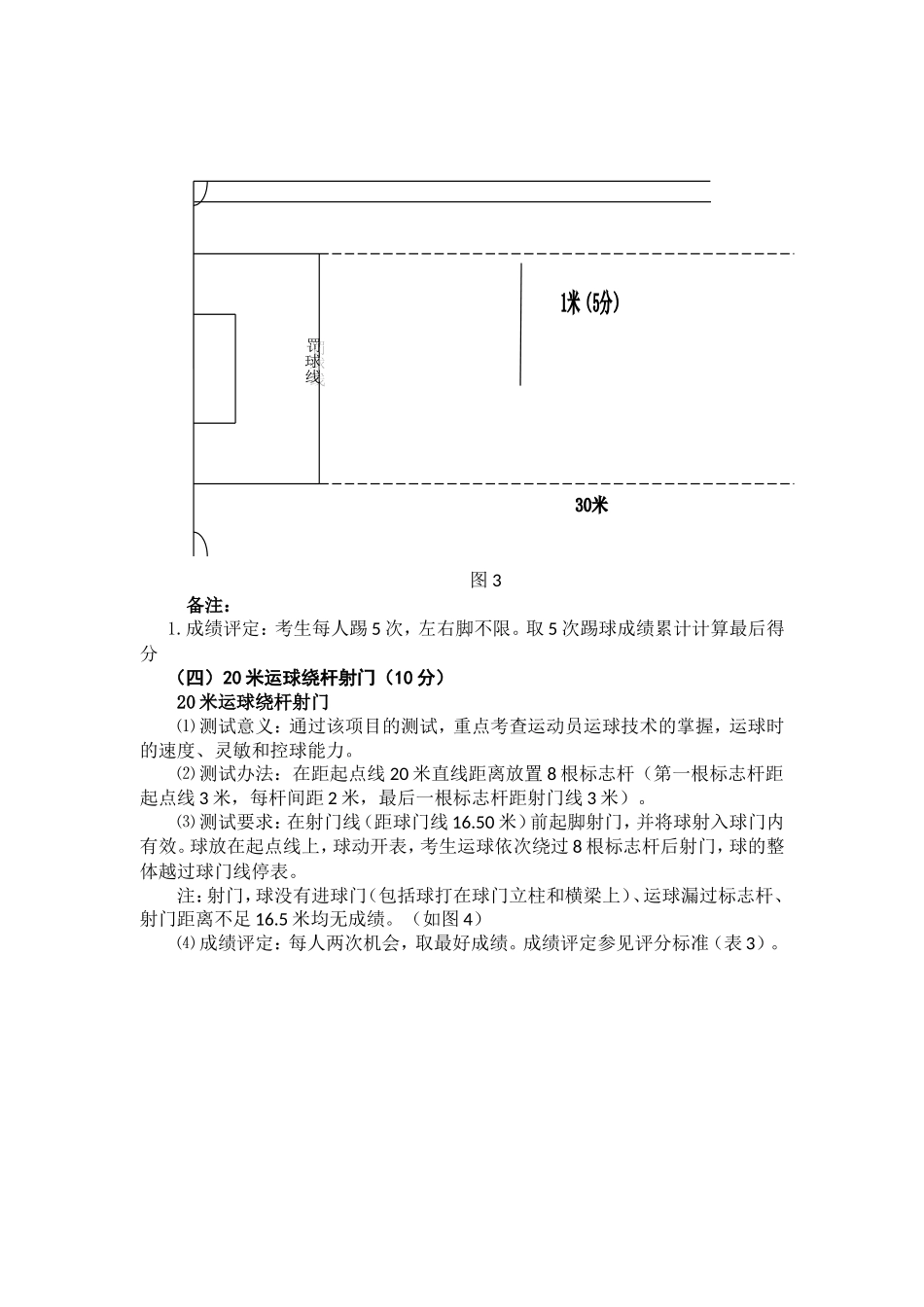 北郊中学足球特长生测试项目和评分标准_第3页