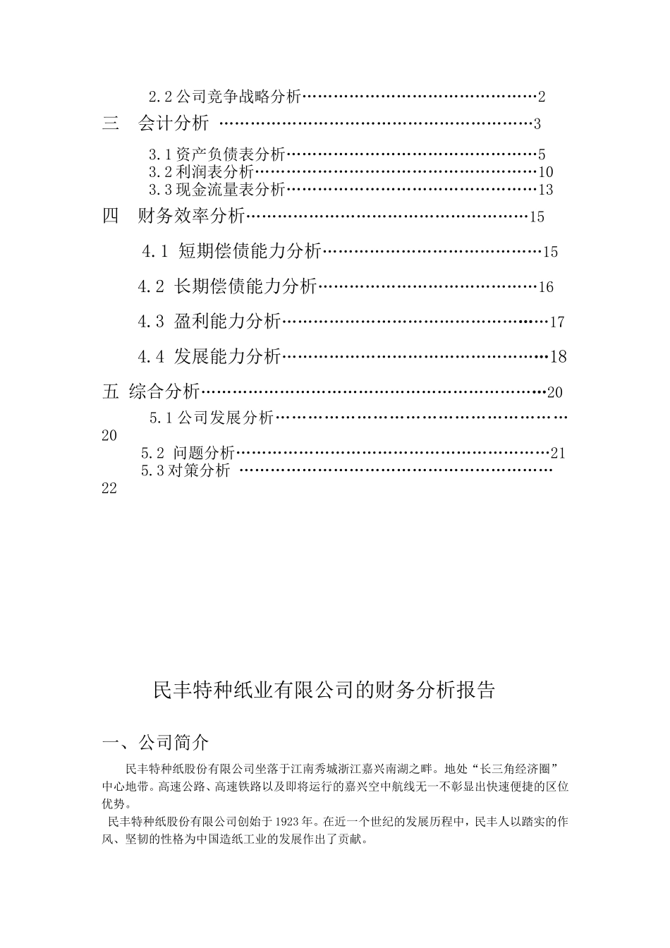 优秀财务分析论文-民丰特种纸业_第2页