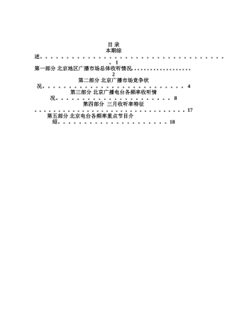 北京电台3月广告投放分析报告
