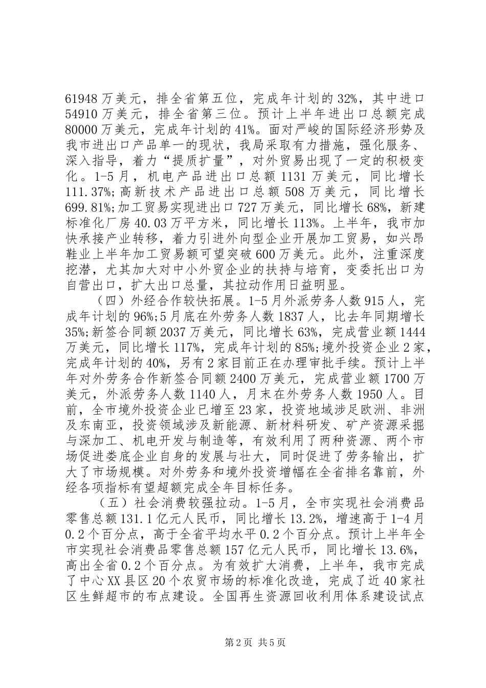 2024年商务局的工作总结范文_第2页