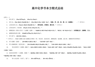北京高考化学方程式知识点总结