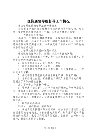 2024年区换届督导组督导工作情况