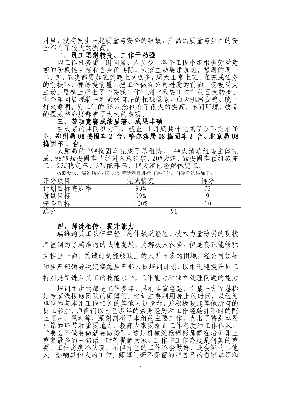 北京瑞维通公司劳动竞赛总结_第2页