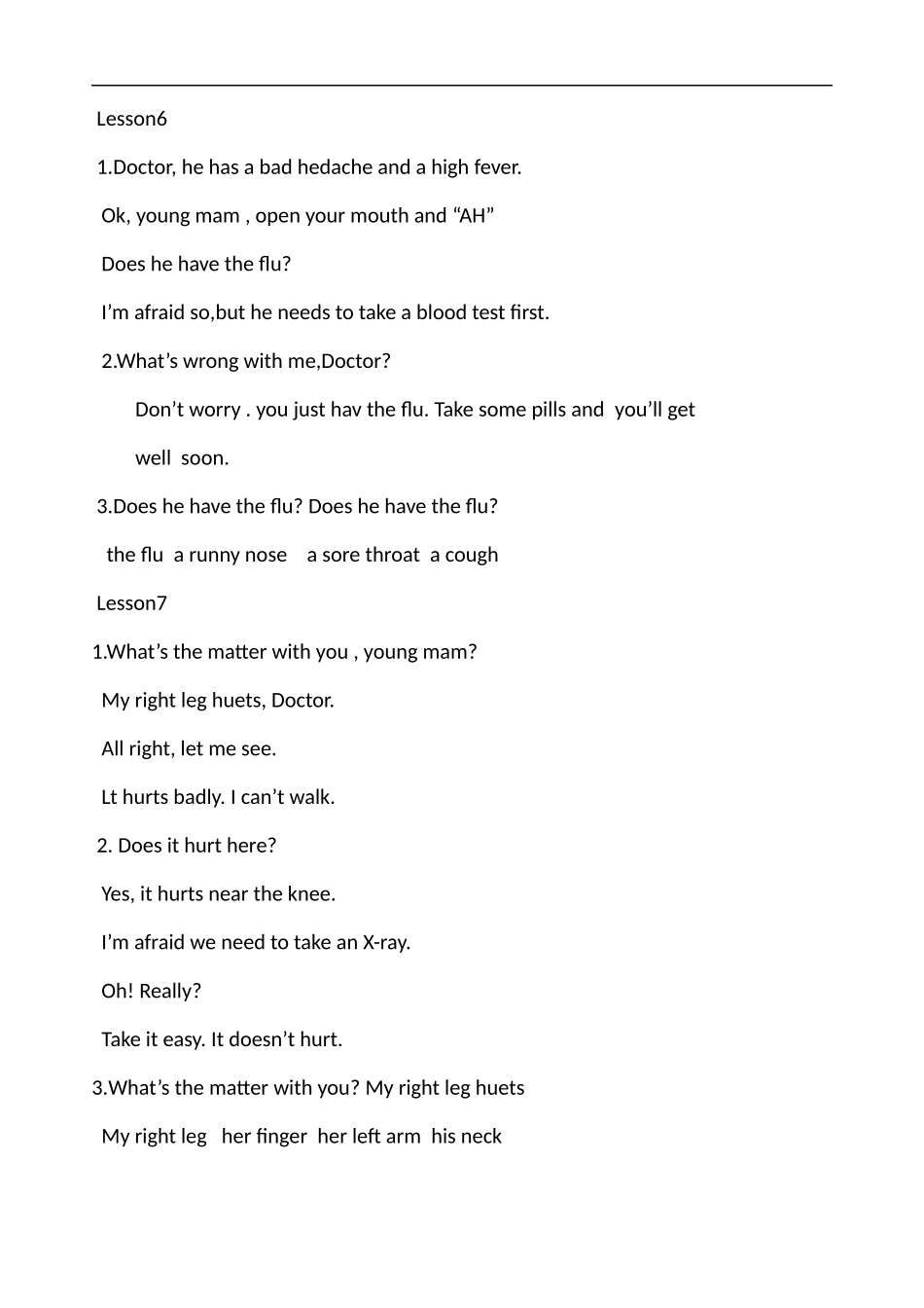 北京课改(一年级起点)四年级英语(下册)课文汇总(同名23318)_第3页