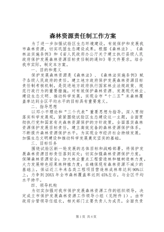 2024年森林资源责任制工作方案