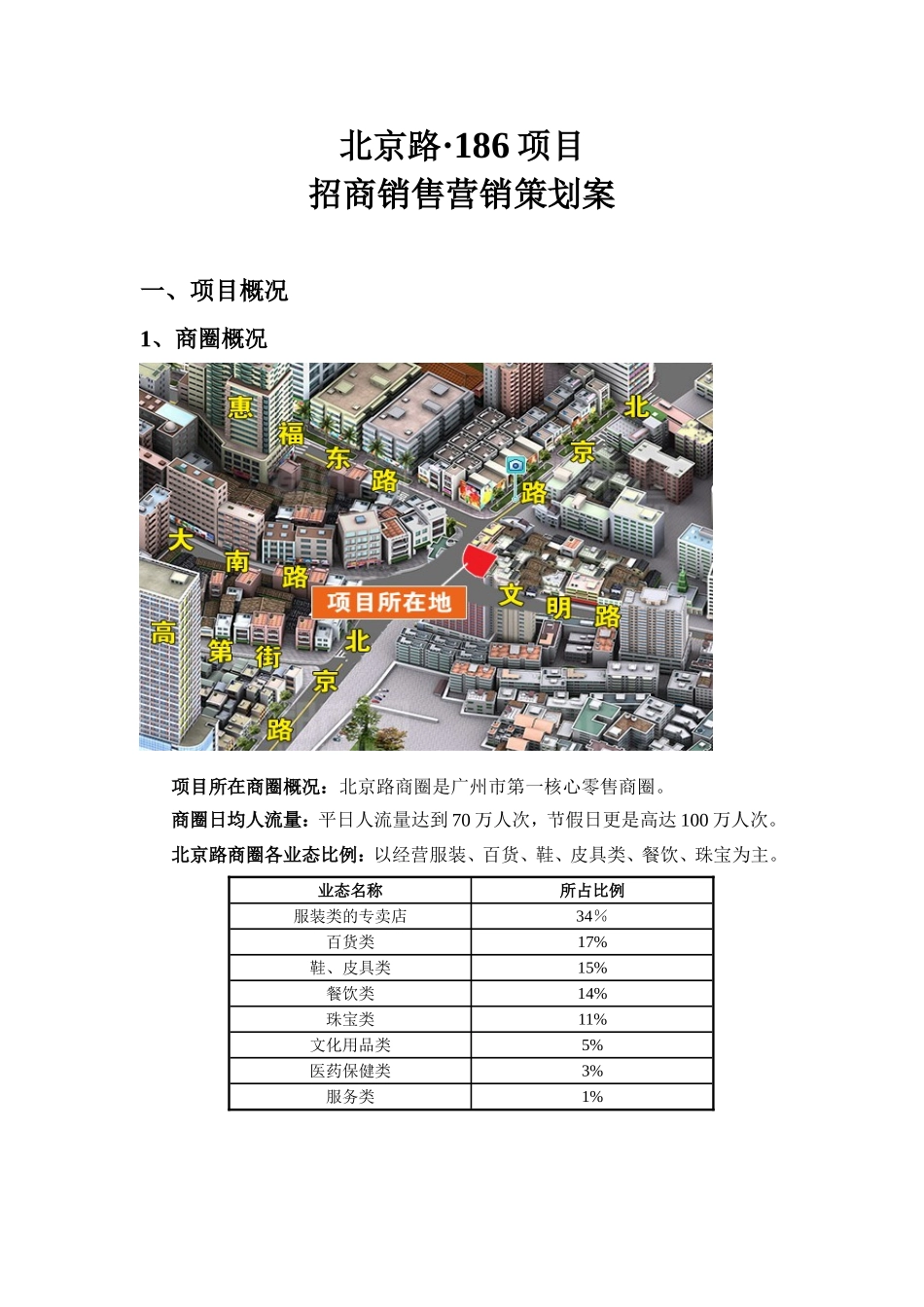 北京路186项目招商销售营销策划案_第1页