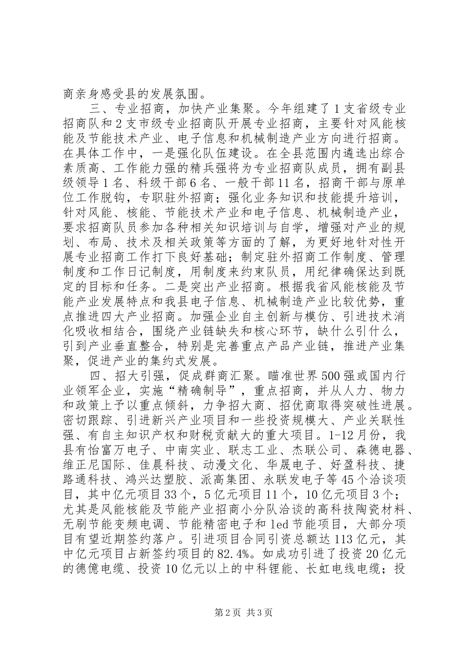 2024年商务局双百工程工作总结_第2页