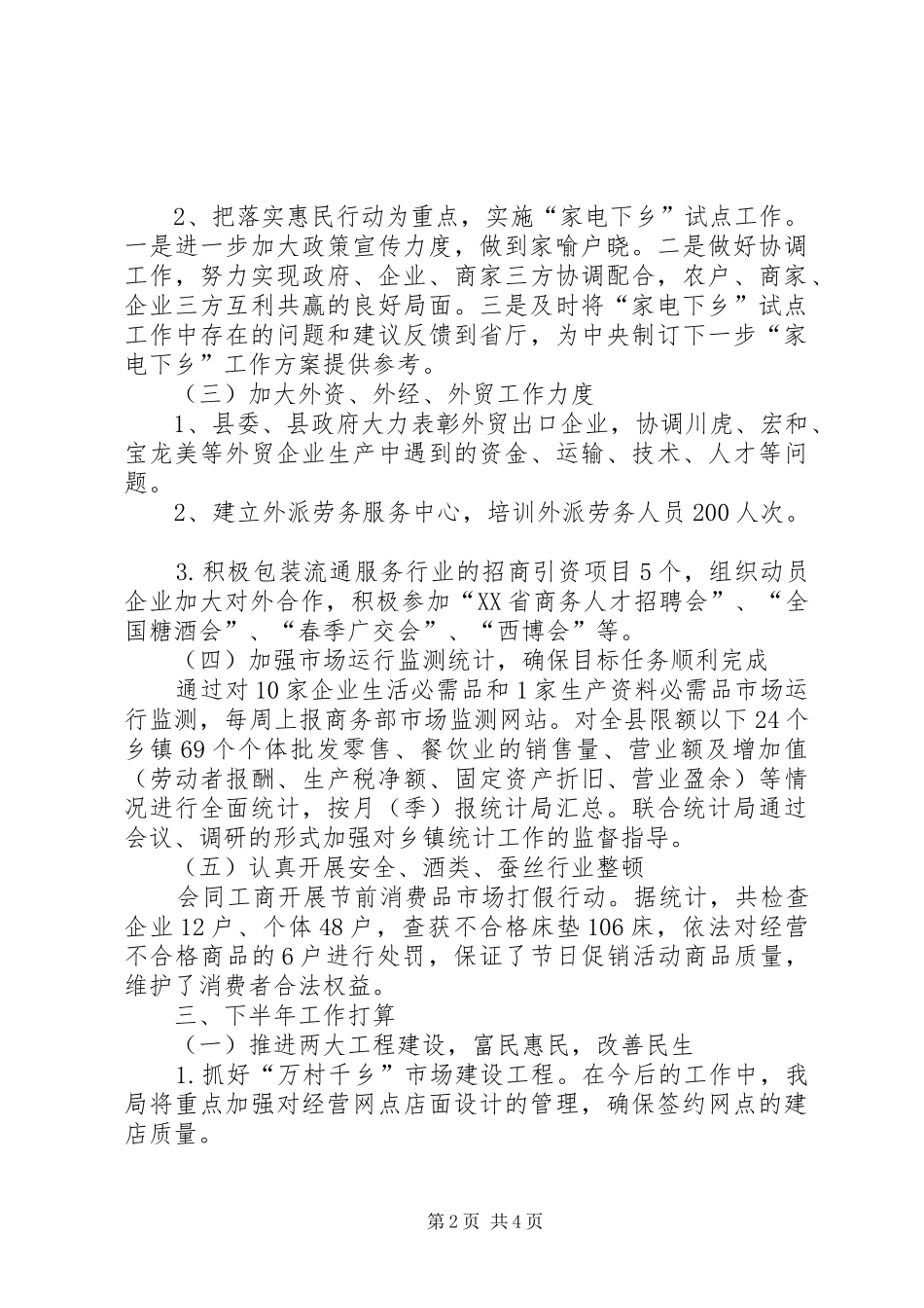 2024年商务局项目建设发展工作总结_第2页