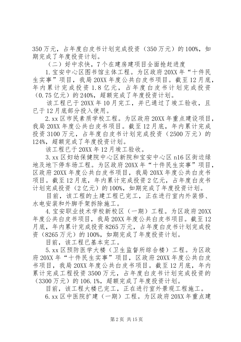 2024年区建筑工务局工作报告材料_第2页