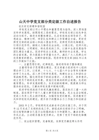 2024年山天中学党支部分类定级工作自述报告