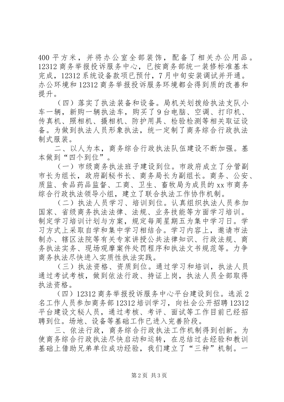 2024年商务综合行政执法工作总结_第2页