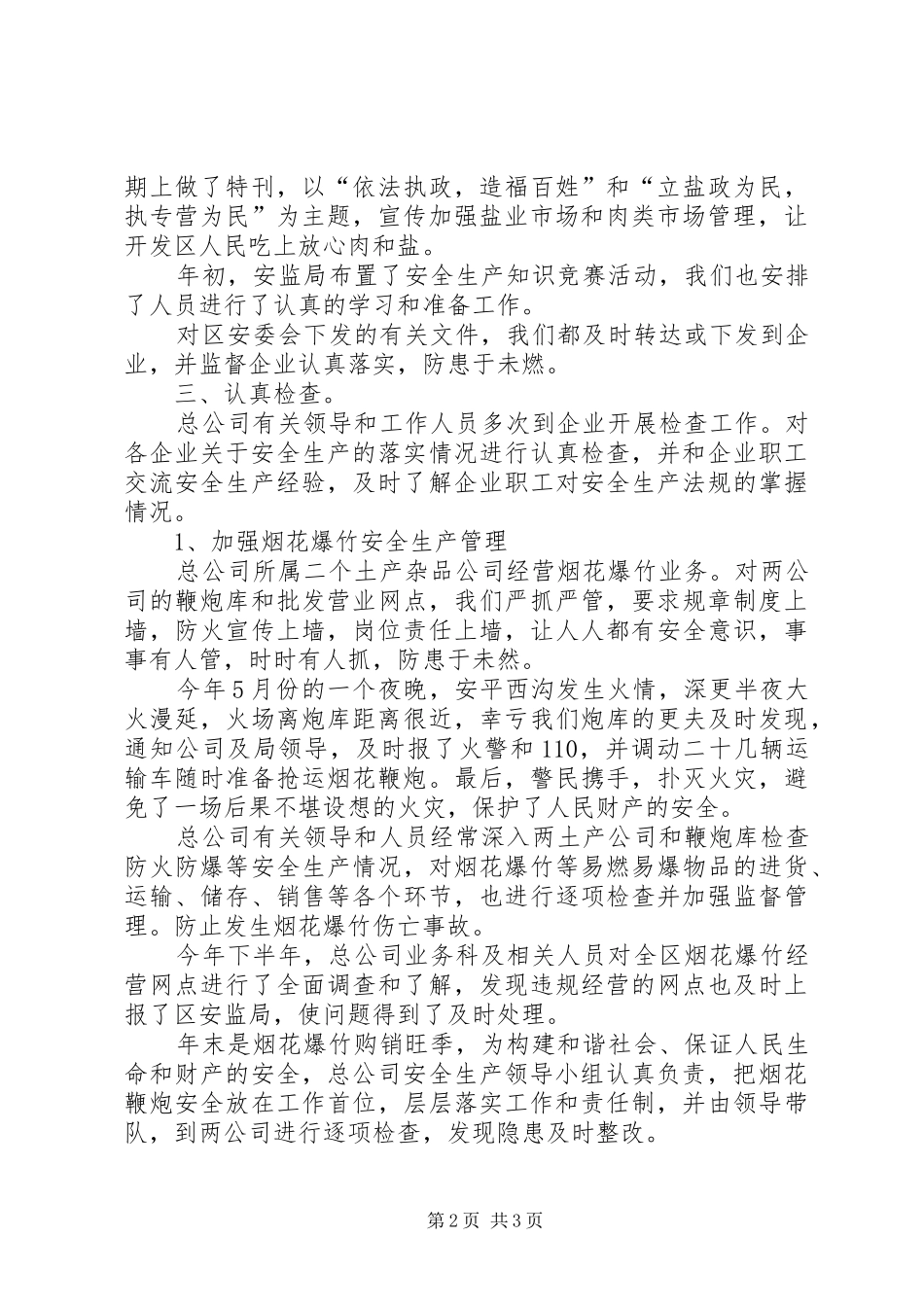 2024年商业供销总公司年度安全生产工作总结_第2页