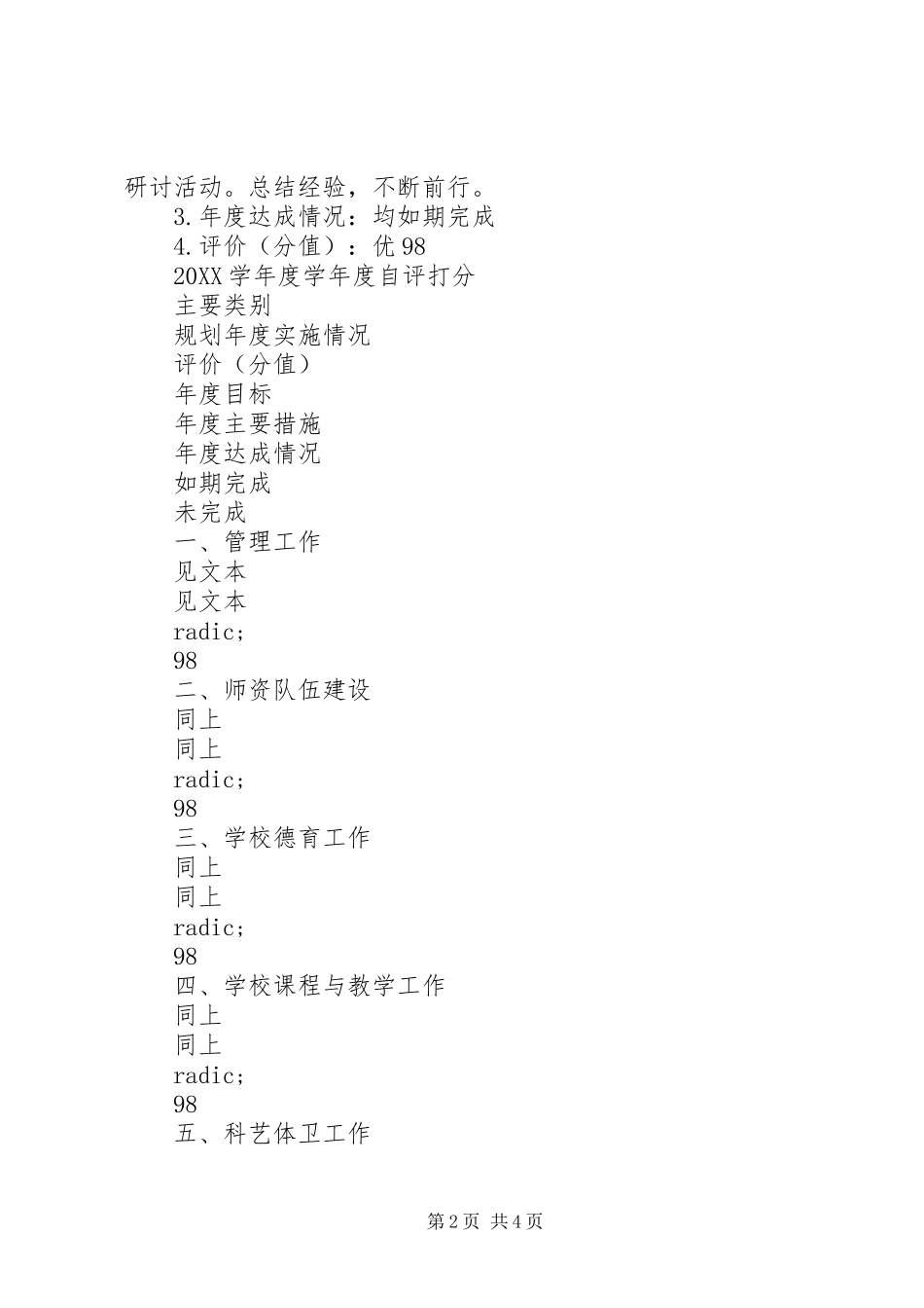 2024年山天中学实施五年发展规划学年度自评总结_第2页