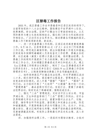 2024年区禁毒工作报告