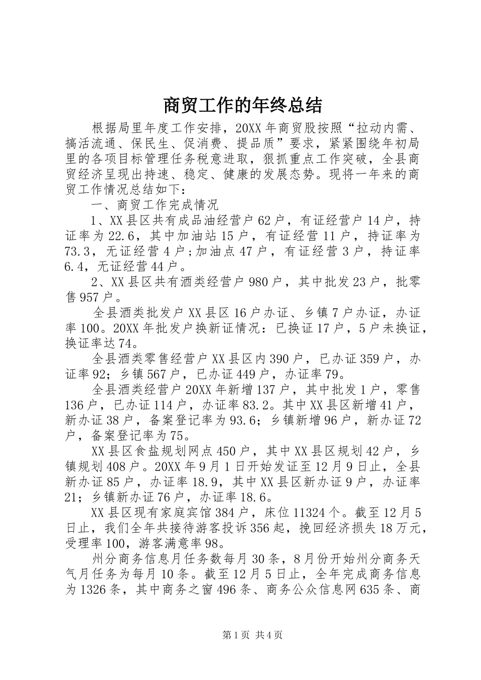 2024年商贸工作的年终总结_第1页