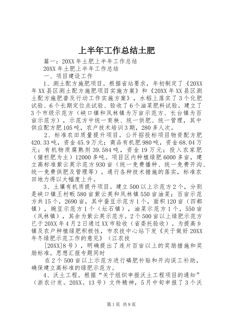 2024年上半年工作总结土肥_第1页