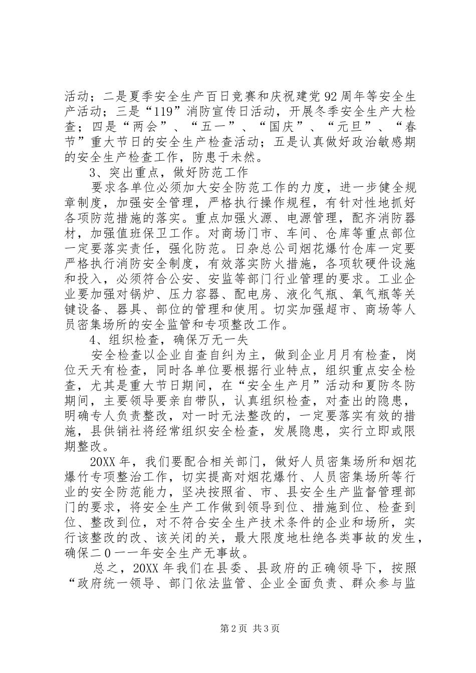 2024年商贸总公司安全生产工作计划_第2页