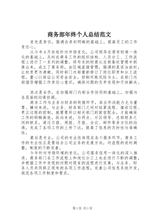 2024年商务部年终个人总结范文