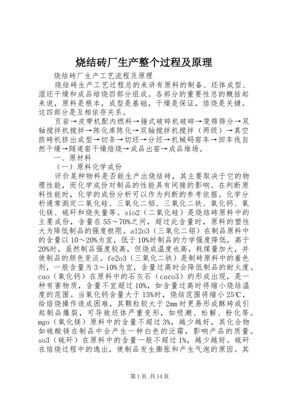 2024年烧结砖厂生产整个过程及原理_第1页