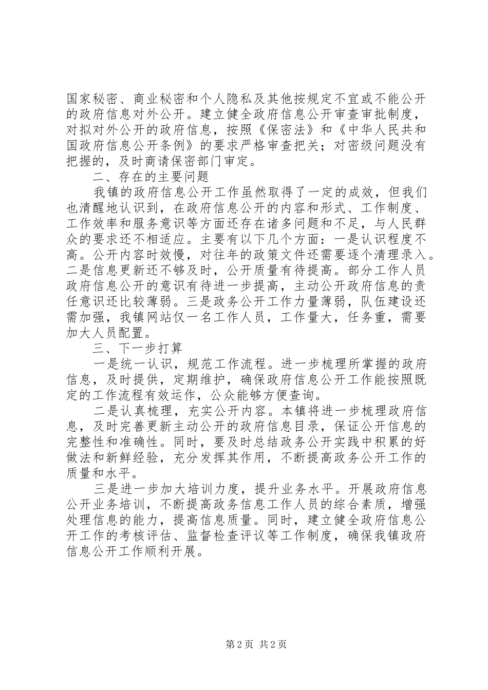 2024年上半年乡镇电子政务和政府信息公开工作总结_第2页