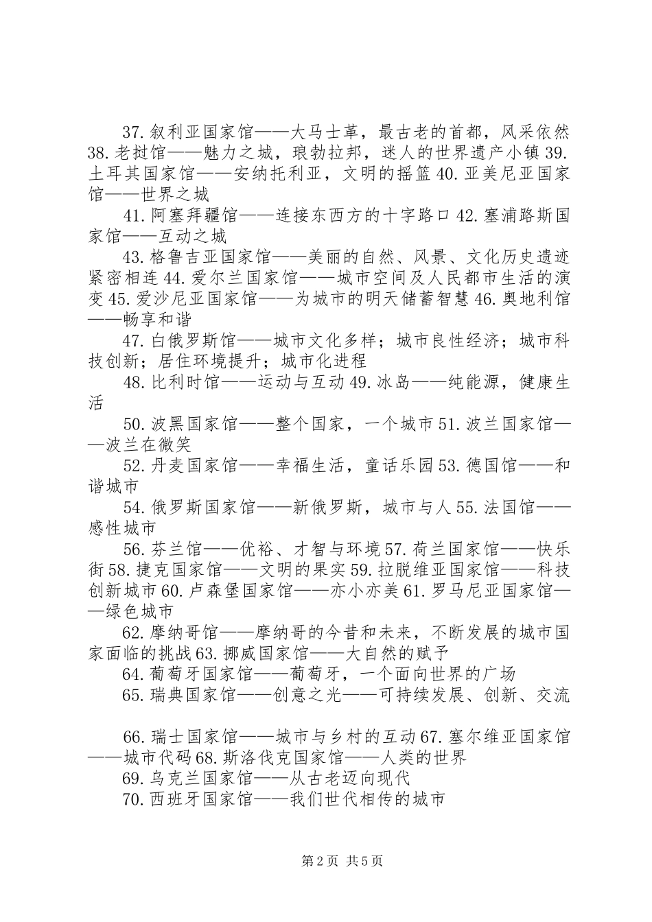 2024年上海世博会各个国家展馆介绍_第2页