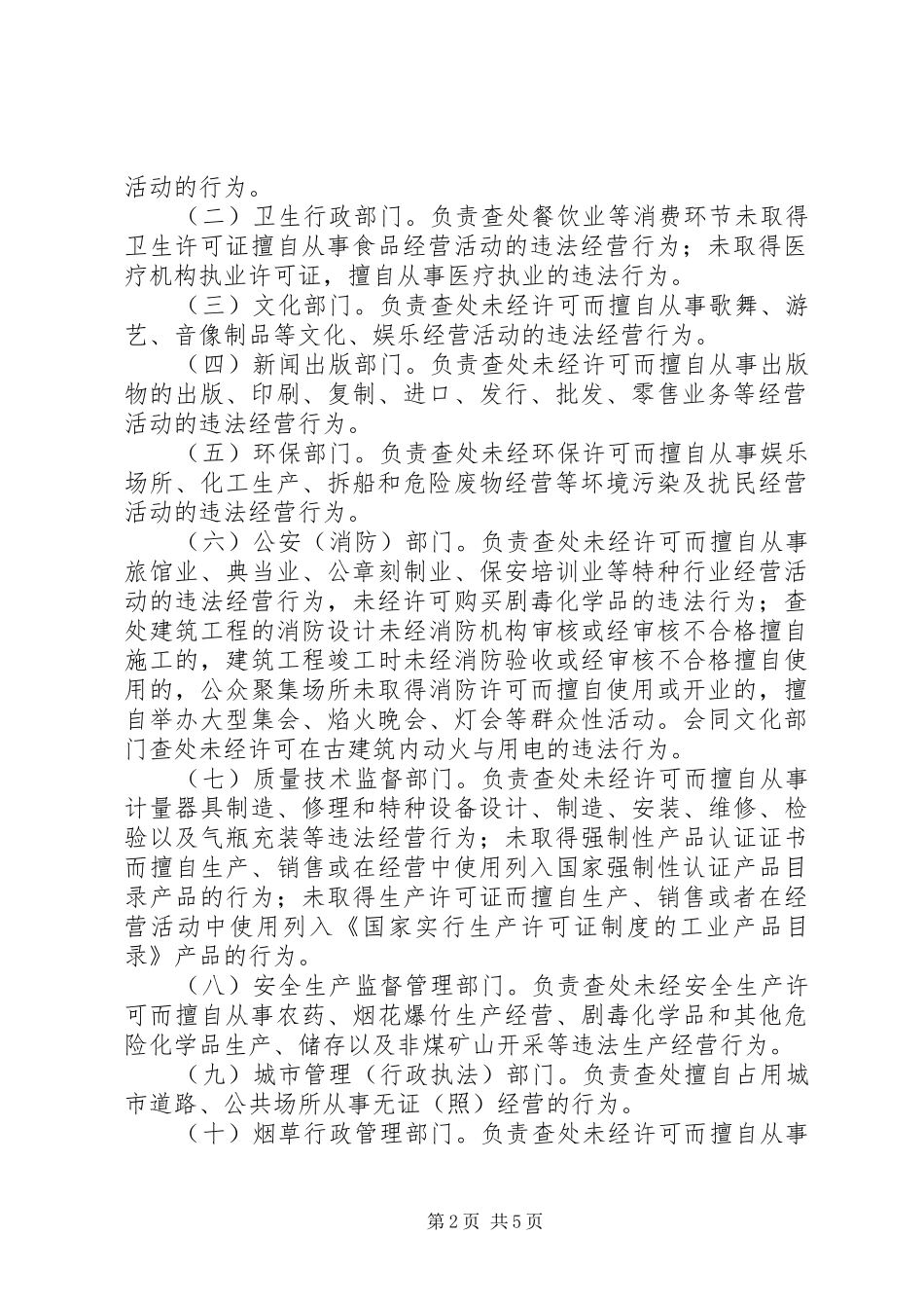 2024年区无证照经营治理工作意见_第2页