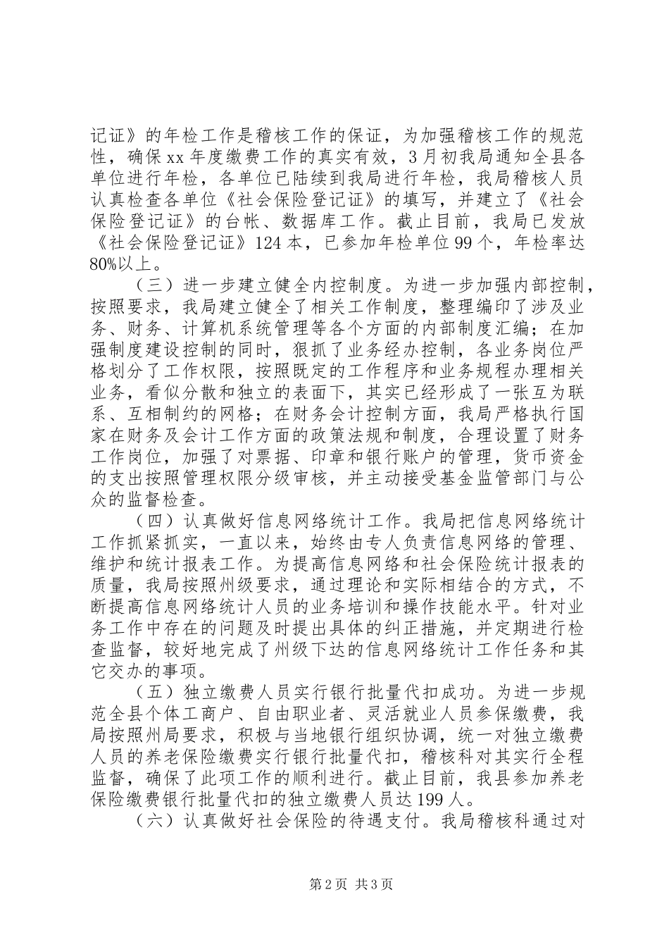 2024年社保稽核工作总结_第2页