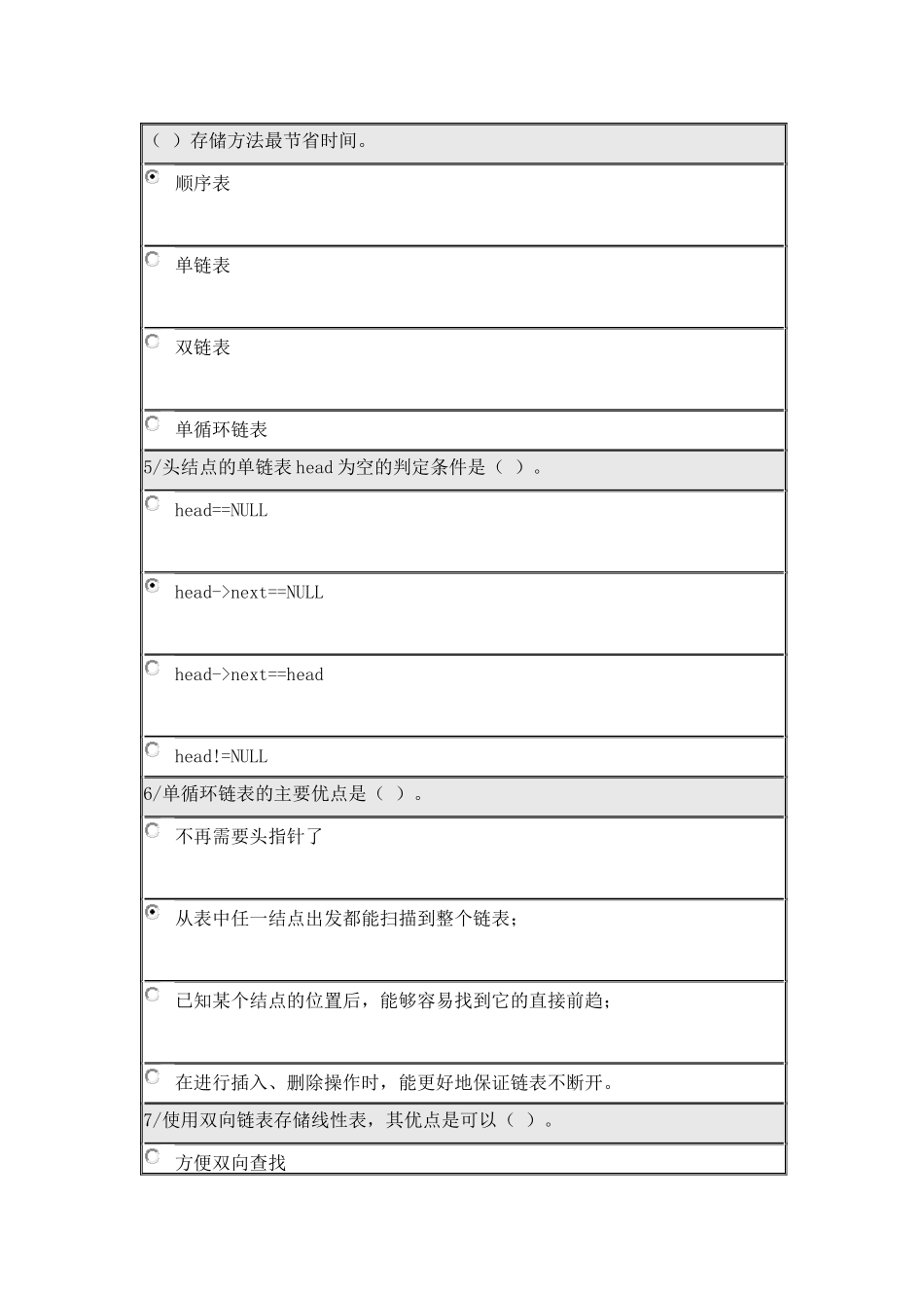 北师大《数据结构》在线作业_第2页