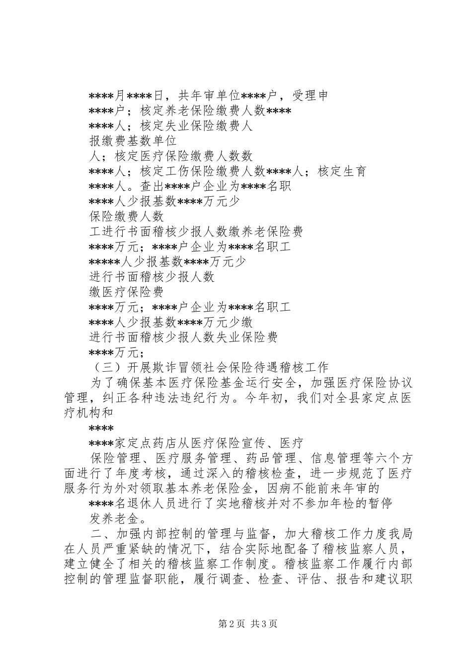 2024年社会保险稽核工作总结_第2页