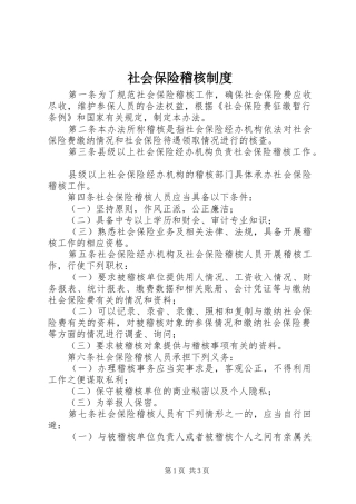 2024年社会保险稽核制度