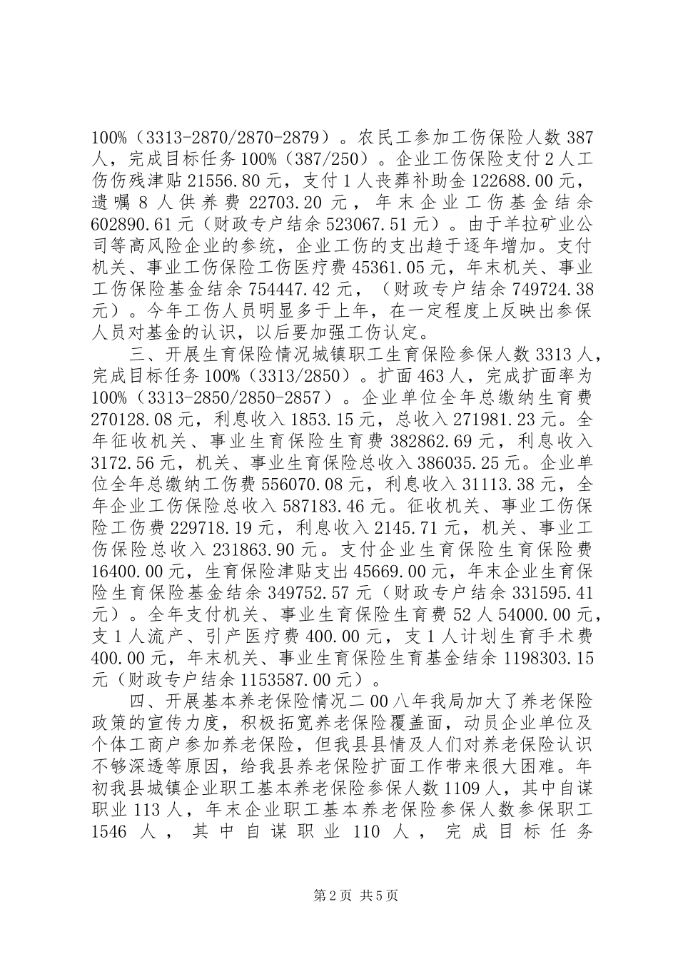 2024年社会保险中心工作总结_第2页