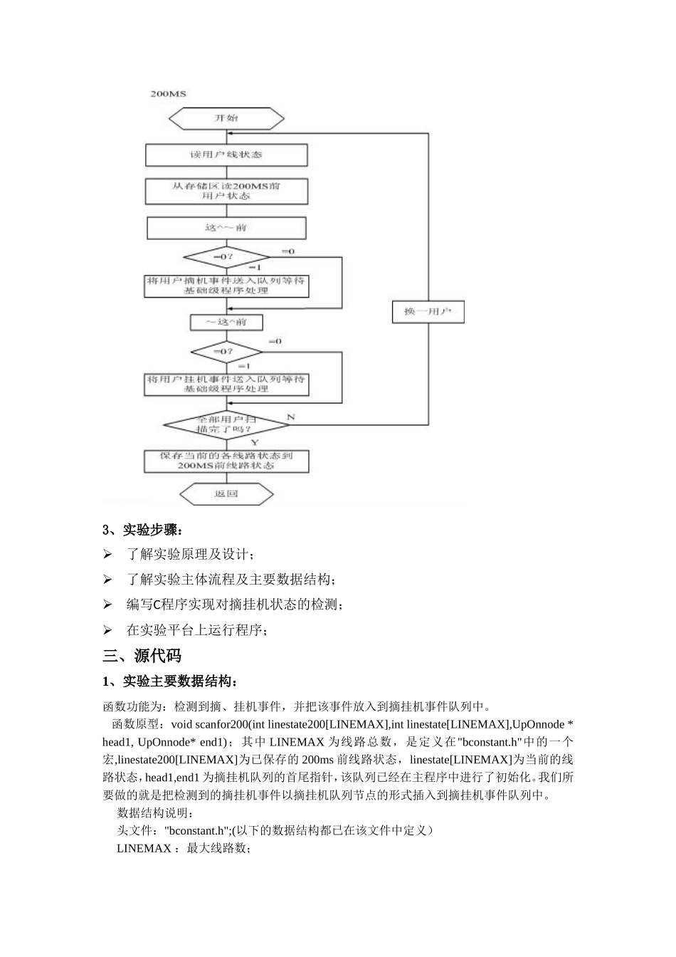 北邮大三交换原理实验二摘挂机检测_第3页
