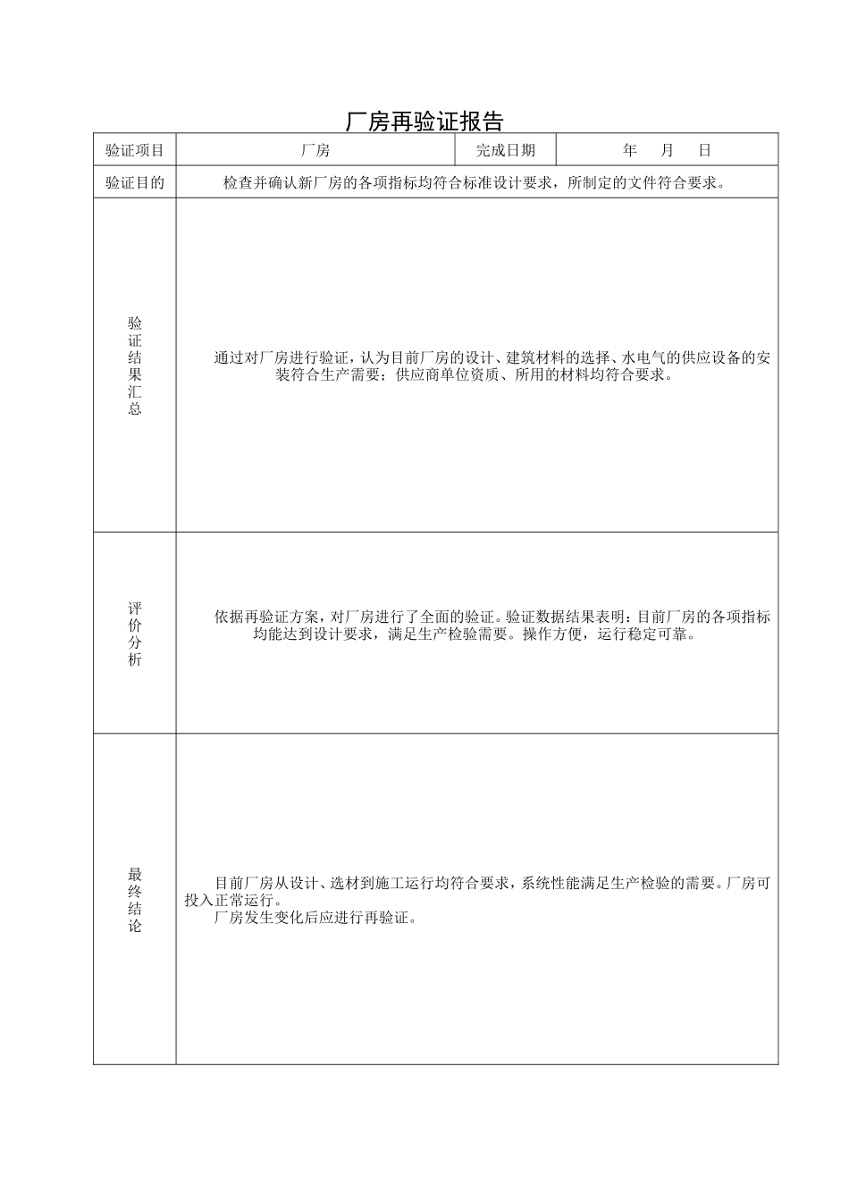 厂房验证报告_第1页