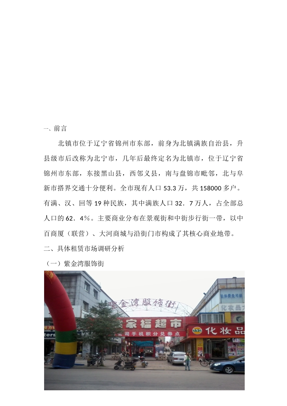 北镇市商业调研报告_第2页