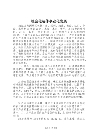 2024年社会化运作事业化发展