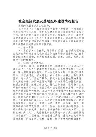 2024年社会经济发展及基层组织建设情况报告