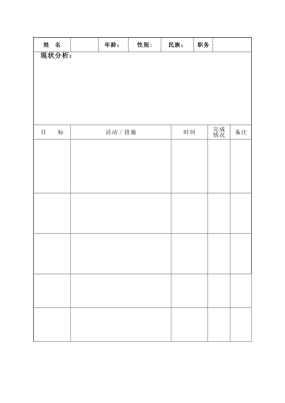 各部门、班主任、教师SDP工作计划表_第2页