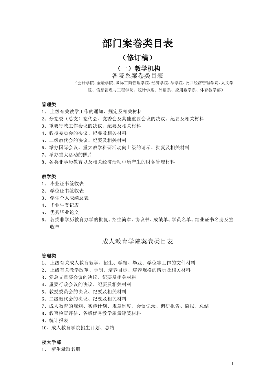 各部门案卷类目表_第1页
