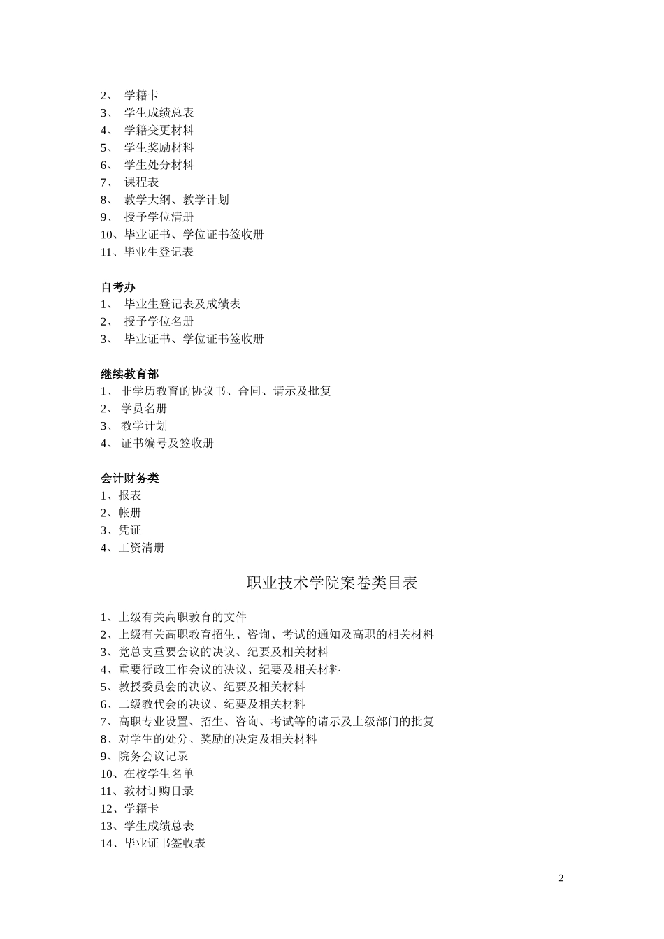 各部门案卷类目表_第2页
