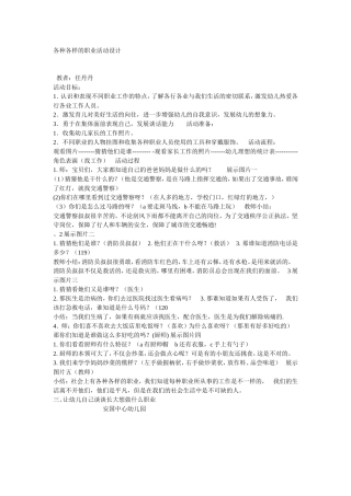 各种各样的职业活动设计