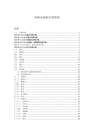 各种家具木材介绍