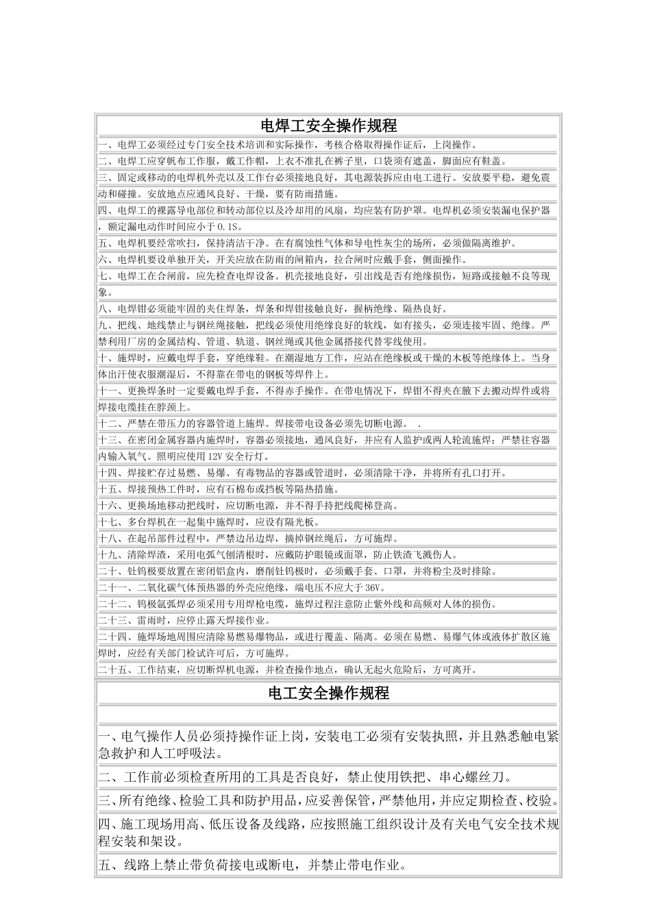各工种、机械设备操作规程_第3页